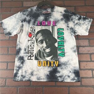 🎤 Tupac Shakur "Poetic Justice – Love, Loyalty, Unity" Tie-Dye Tee ( L )